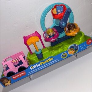 NWT Fisher-Price Little People Carnival Playset W/Ferris Wheel and Vehicle